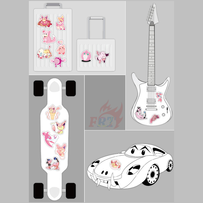 Bộ 50 Miếng Dán Hình Pokemon Go Series 01 Dễ Thương