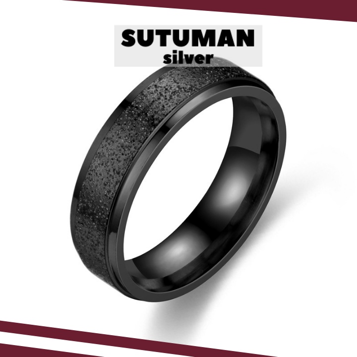 Nhẫn nam nhám phong cách Hàn Quốc phụ kiện trang sức xu hướng SUTUMANsilver