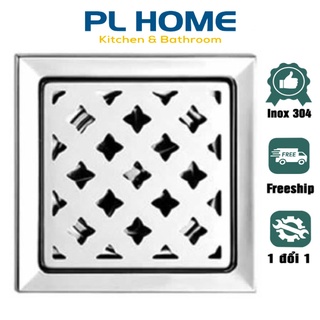 Phễu Thoát Sàn Chống Hôi inox 304 kích thước 15 x 15 Phi 60 90
