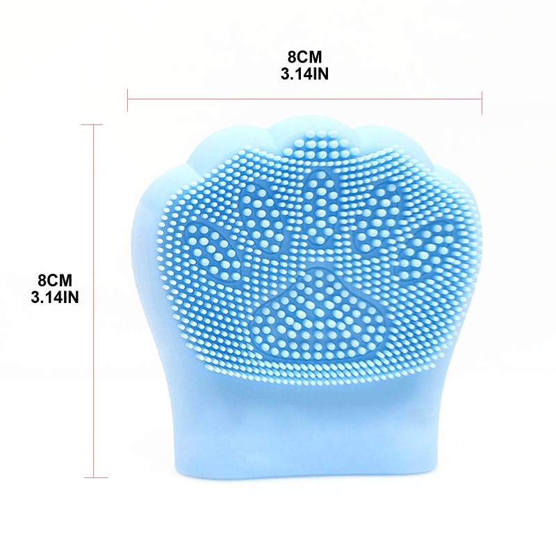 Bàn Chải Silicone Massage Làm Sạch Da Mặt Hình Chân Mèo
