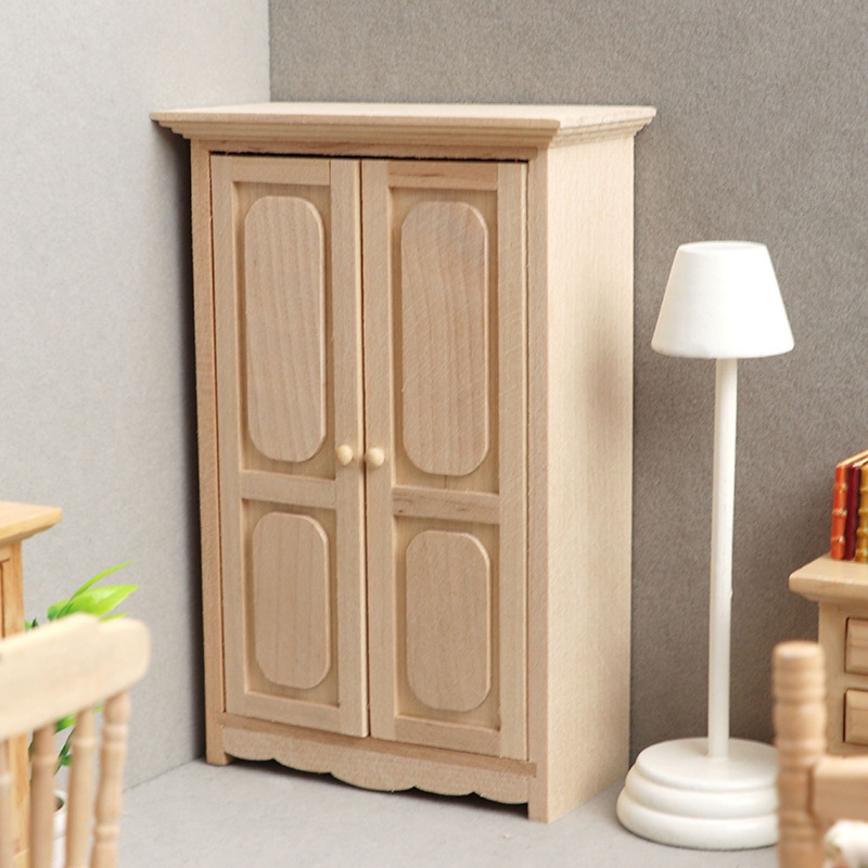 Tủ Quần Áo Mini Tỉ Lệ 1 / 12 Độc Đáo Trang Trí Nhà Búp Bê