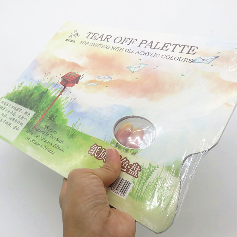 [Michi Art Store] Palette giấy xé Aowen bảng pha màu gouache acrylic sơn dầu dùng một lần tiện lợi