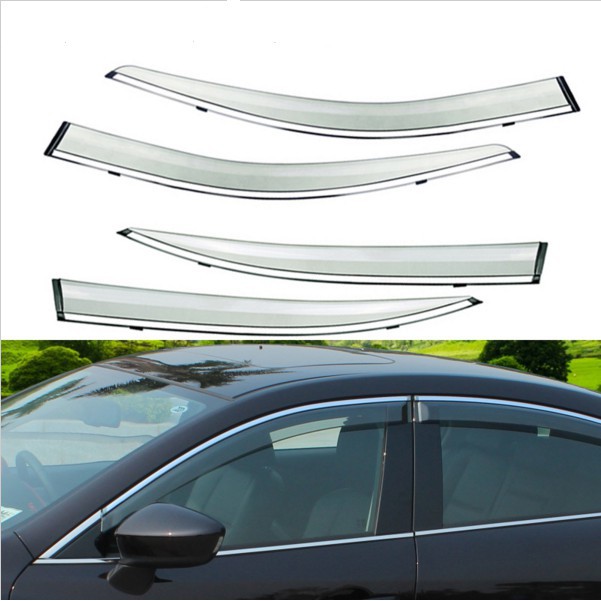 Vè mưa chỉ mạ Kia rio 2013 - 2020 Hàng cao cấp  ( chỉ viền inox )