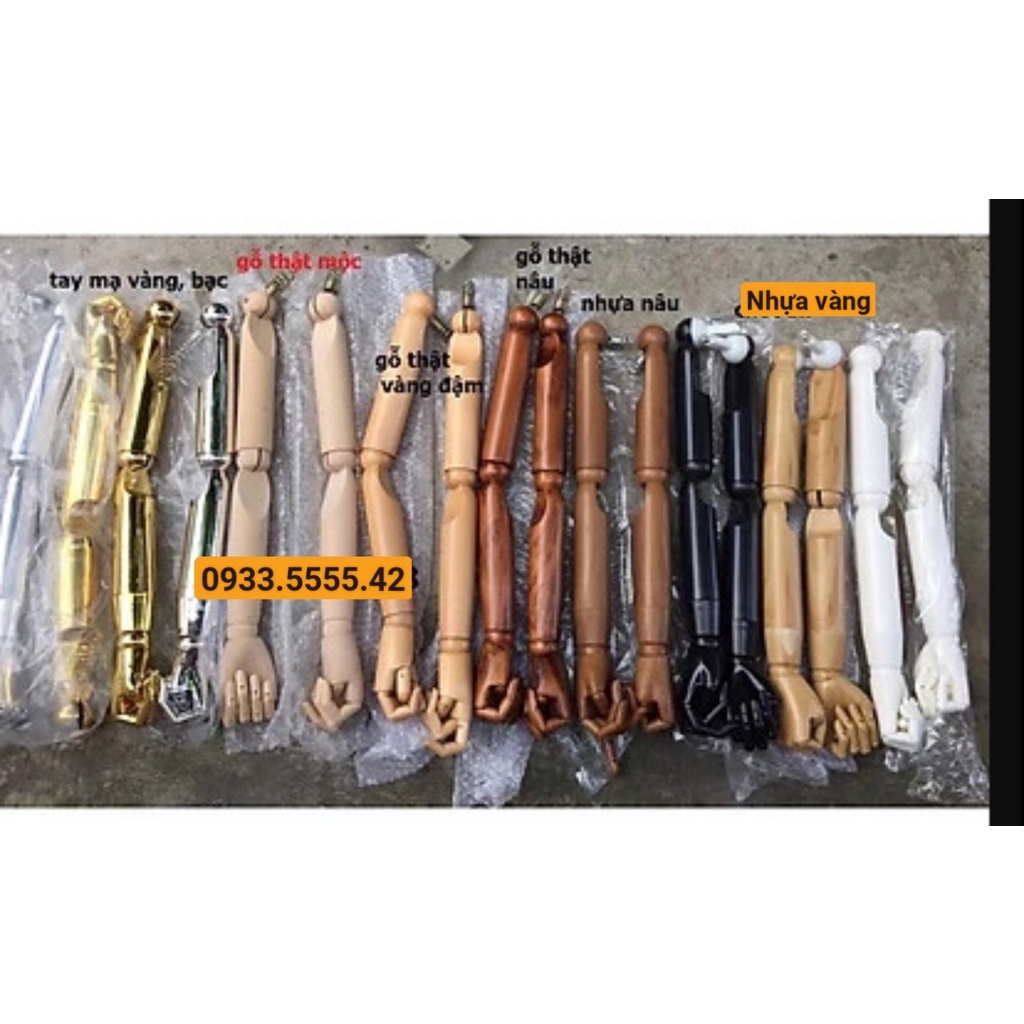 Manocanh nữ tay gỗ- nhựa [ FREE SHIP-RẺ ] khớp tay ngón tay xoay chuyển được linh hoạt, cầm nắm được túi sách phụ kiện.