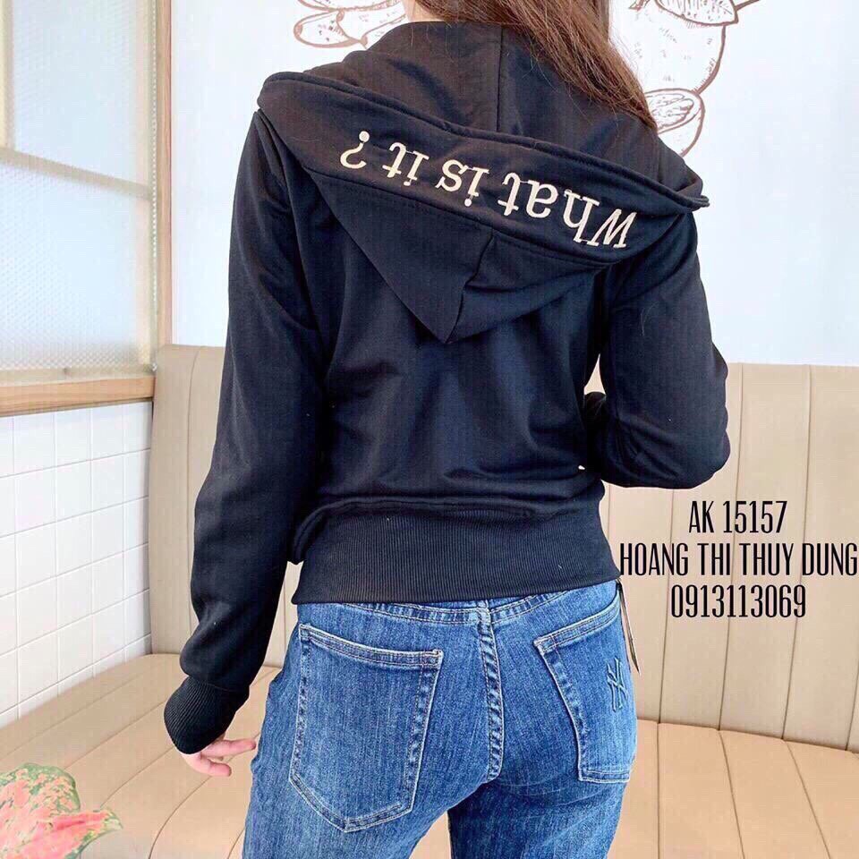 [Đẹp quá] Áo khoác nữ thun thêu hỏi đẹp xinh phối nón khoát mịn màng trẻ trung | BigBuy360 - bigbuy360.vn