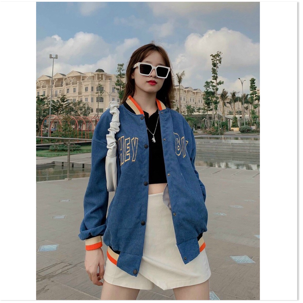 ÁO KHOÁC BOMBER , ÁO KHOÁC NHUNG BOMBER NỮ CỰC ĐẸP SIÊU XINH PHONG CÁCH HÀN QUỐC KME FASHION