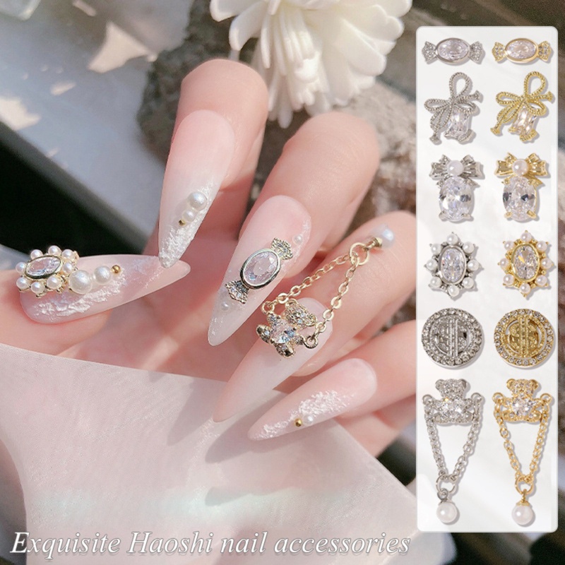 Phụ Kiện Hoa 3D Trang Trí Móng Tay Xinh Xắn