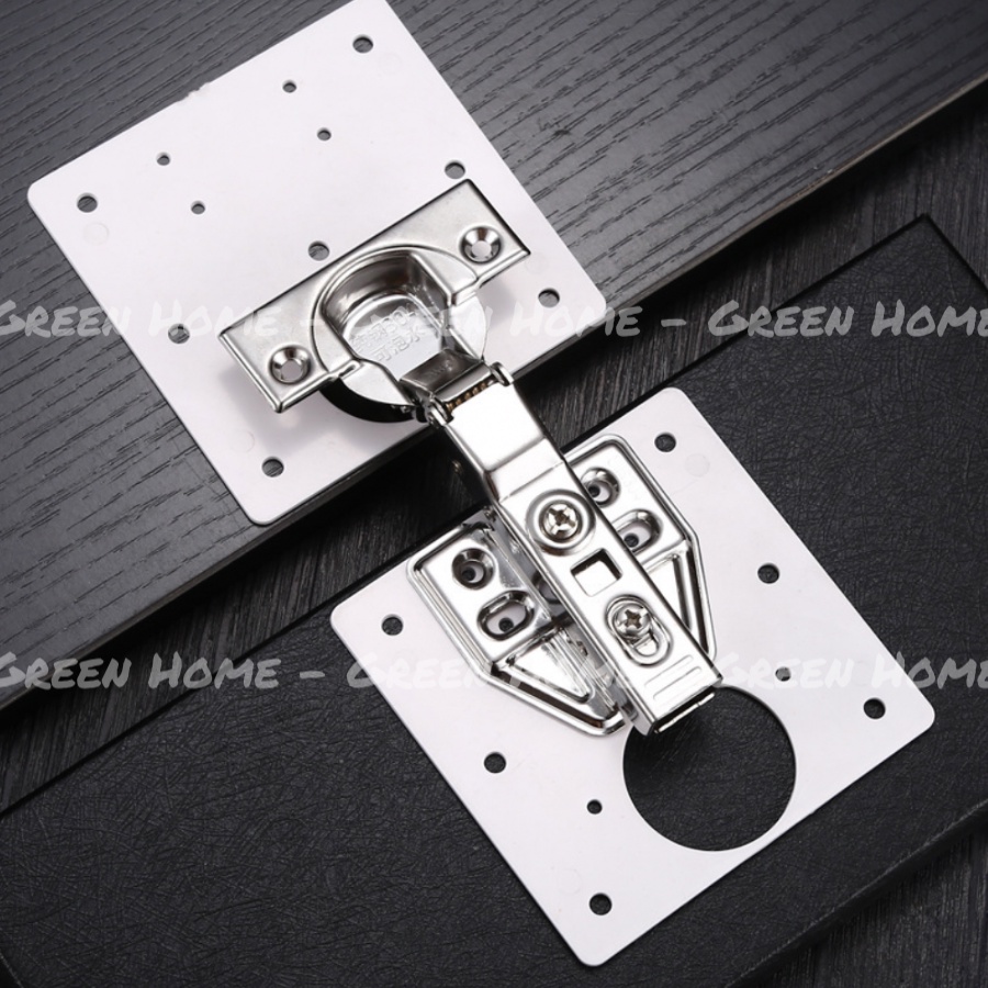 Miếng thép sửa bản lề cửa tủ gỗ lỗ vít, miếng pad thép vuông chất lượng cao không gỉ tặng kèm vít