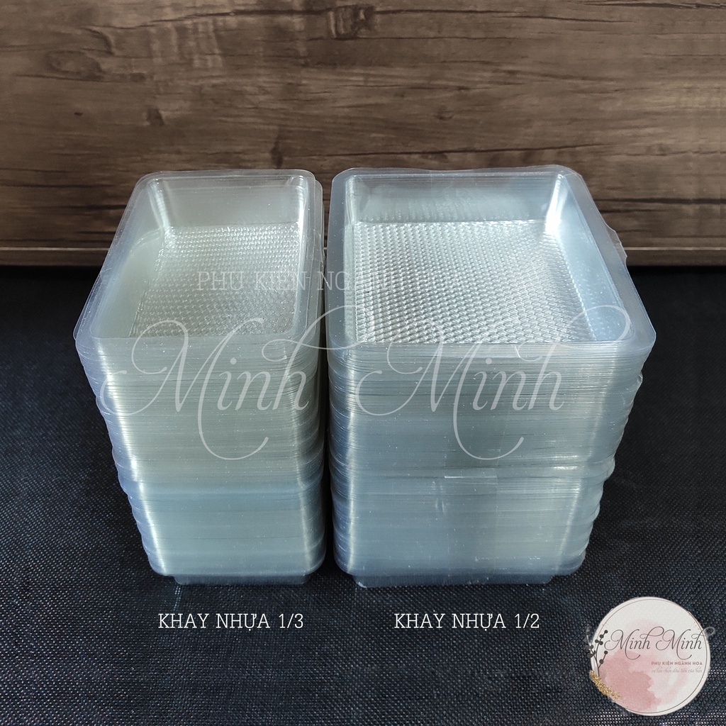 Khay Đựng Xốp Cắm Hoa- Khay Nhựa Trong Suốt- - khay đựng xốp xanh cắm hoa tươi, hoa sáp