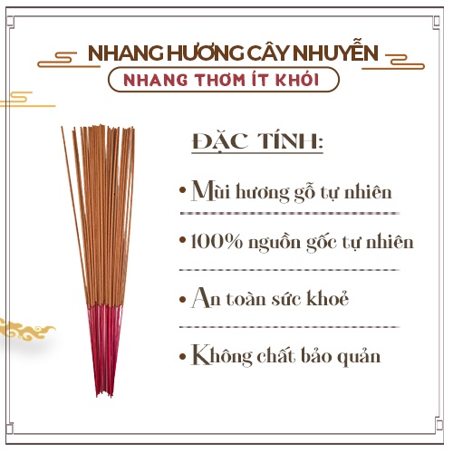 Nhang Hương Gỗ Cây Nhuyễn Ít Khói Không Hóa Chất An Toàn Thiên Lộc - Combo 5 Hộp Tiết Kiệm Khoảnh 800 Nén