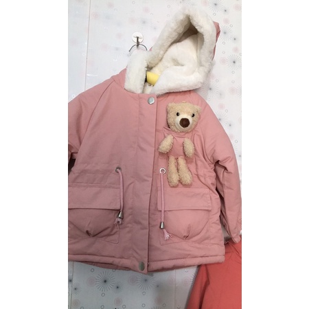 Áo parka trầm bông cho bé gái từ 25-32kg