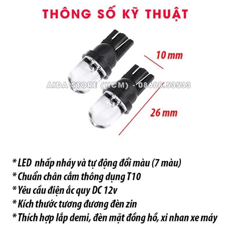Đèn led xi nhang nháy 7 màu