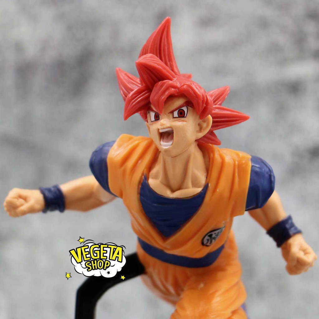 Mô hình Dragon Ball - Mô hình Songoku Son Goku Super Saiyan God - Goku tóc đỏ - Songoku FFS - Cao 17cm