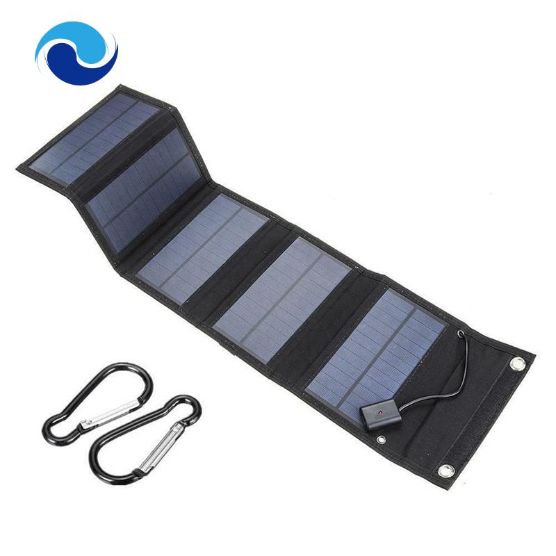 Tấm Sạc Pin Năng Lượng Mặt Trời 70W USB 5V Chống Thấm Nước Gấp Gọn Dành Cho Đi Bộ Đường Dài