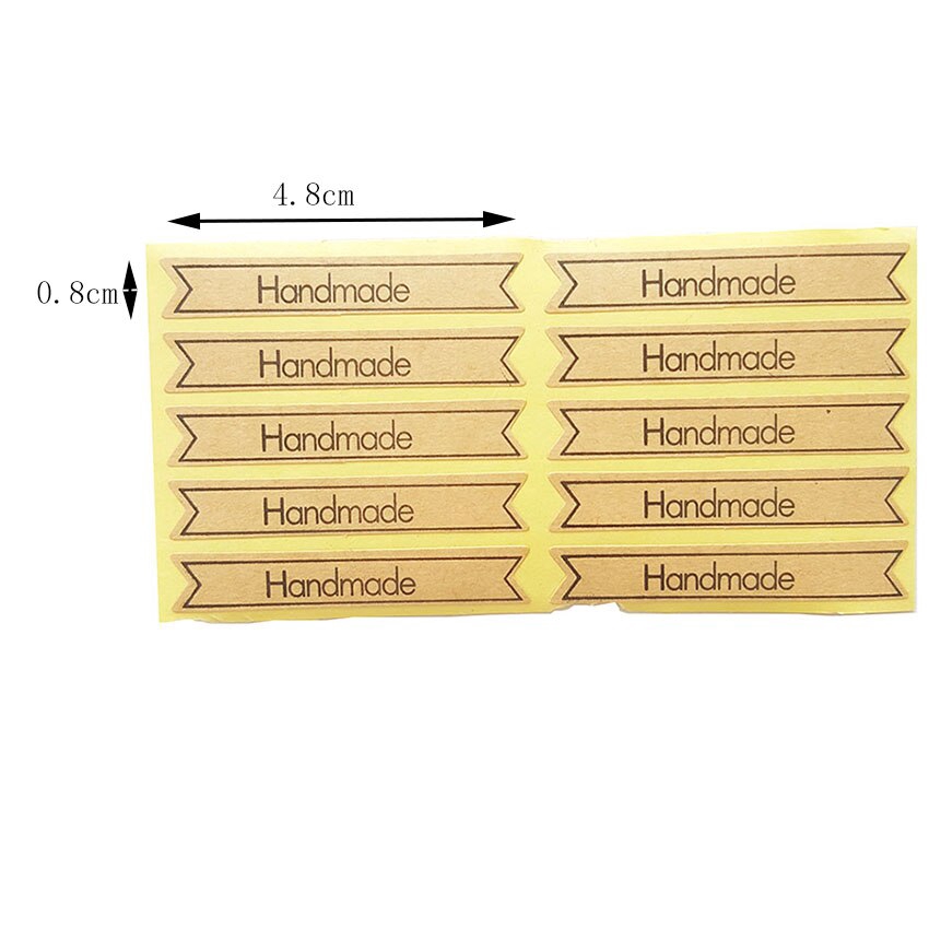 Set 10 Tờ 100 / 10 Tờ Nhãn Dán Trang Trí Túi Quà Thủ Công