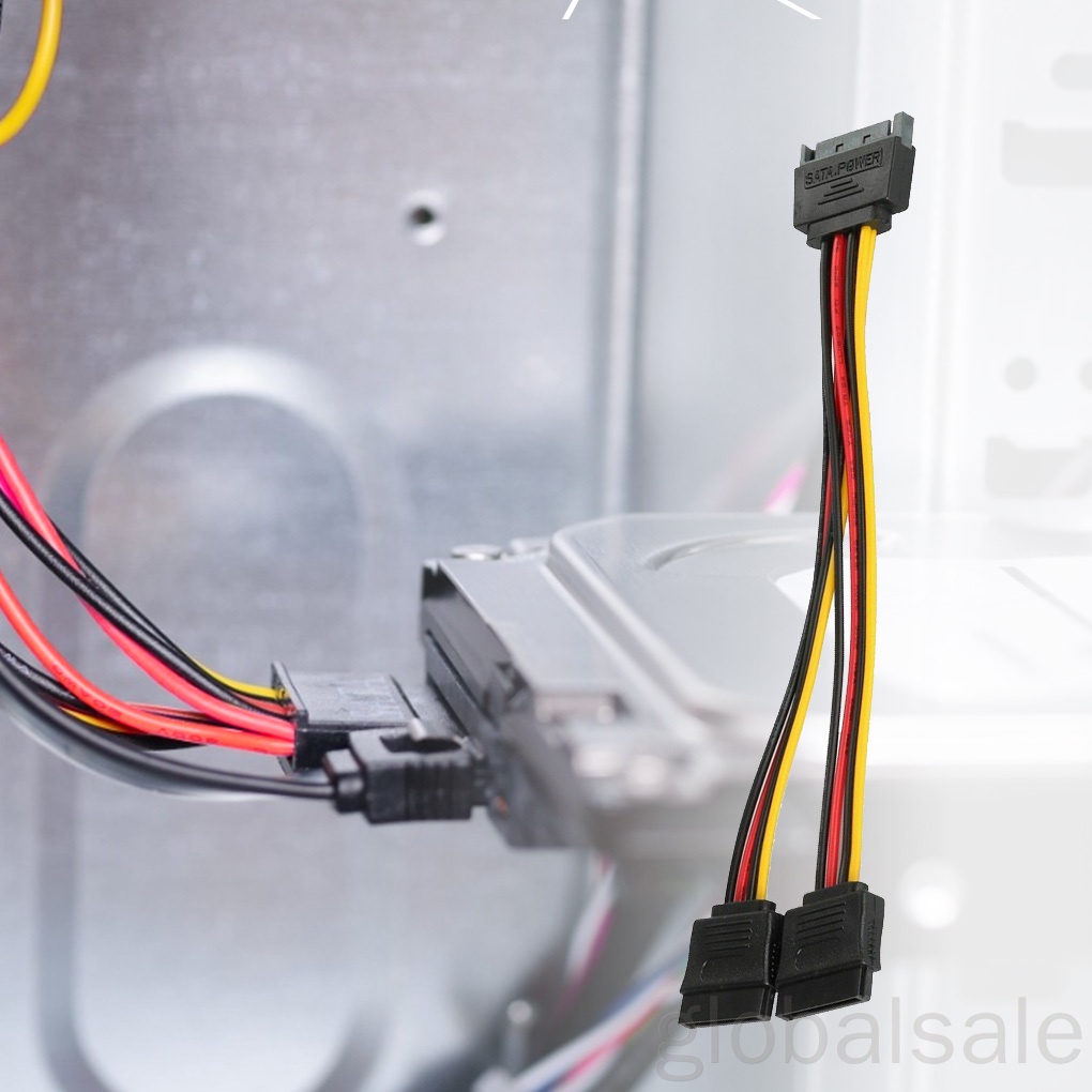 Cáp chuyển đổi nguồn SATA 1 sang 2 ổ cứng hình chữ Y