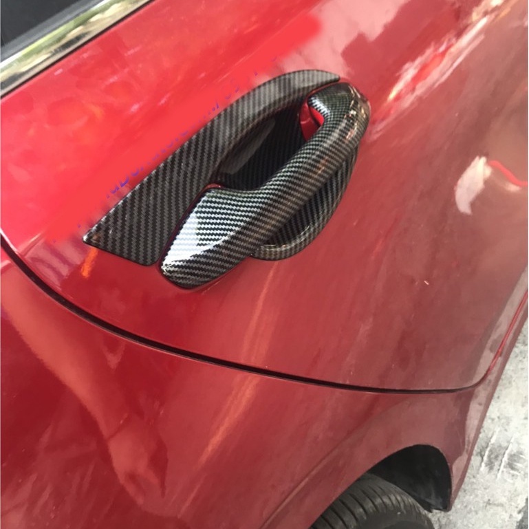 Ốp tay hõm cửa Xe Kia K3 2021 2022 2023 mẫu Carbon thể thao Cao Cấp + tặng kèm keo tăng dính