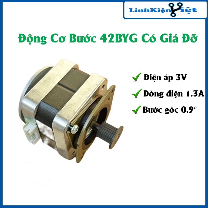 Động cơ bước 42BYG có giá đỡ dòng 1.3A bước góc 0.9 độ