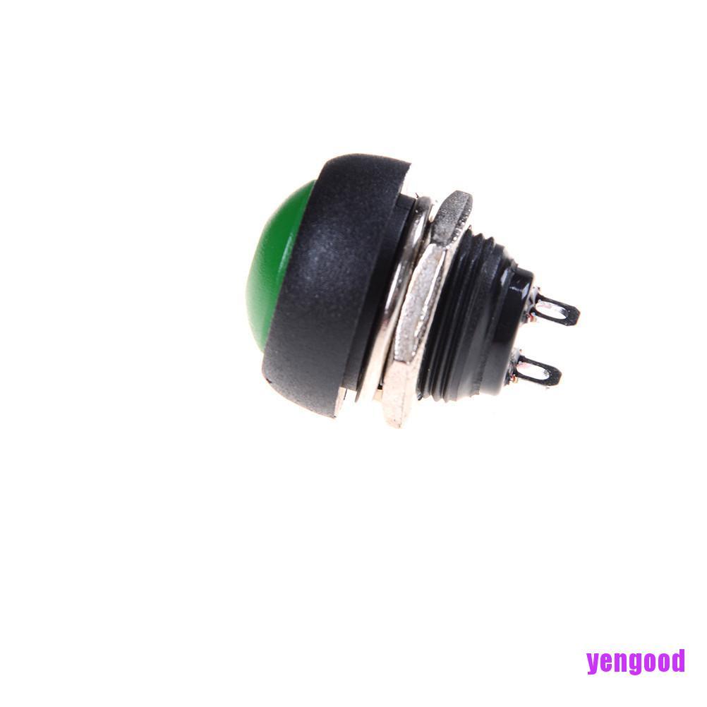 Công tắc bật/ tắt hình tròn mini 12mm chống thấm nước nhiều màu thời trang