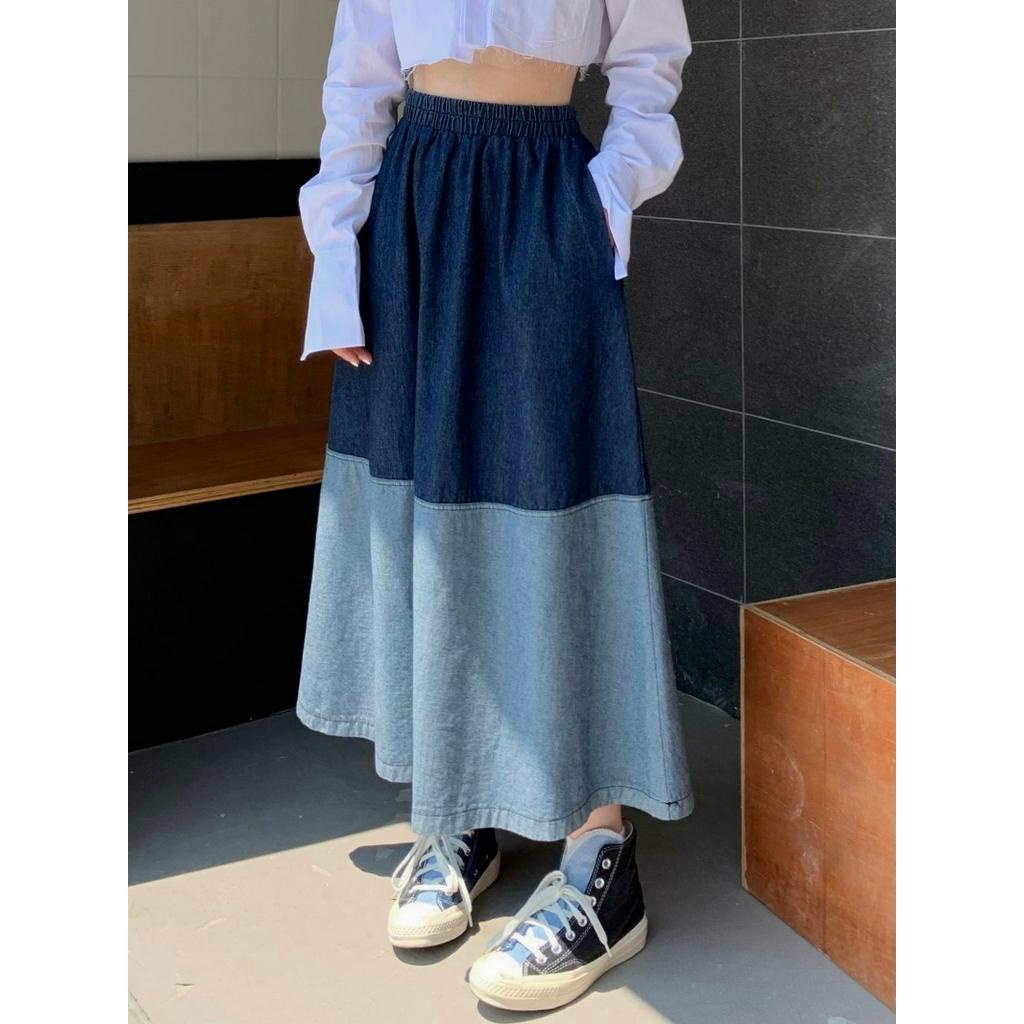 Chân váy jean Lưng Cao Thời Trang Dành Cho Nữ