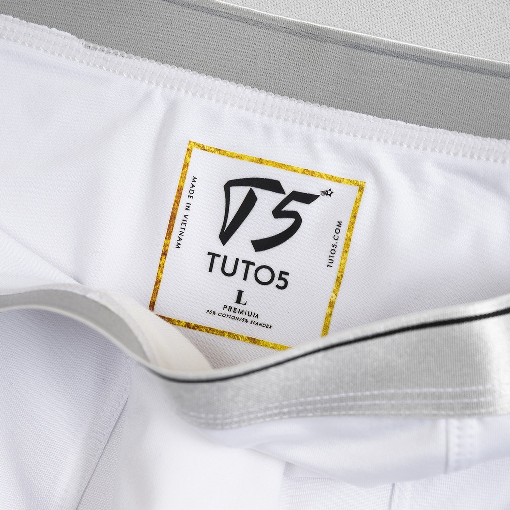 Combo 4 quần sịp đùi nam TUTO5 Menswear boxer thun lạnh cotton cao cấp kháng khuẩn trơn basic trắng/đen/xám ghi BX01