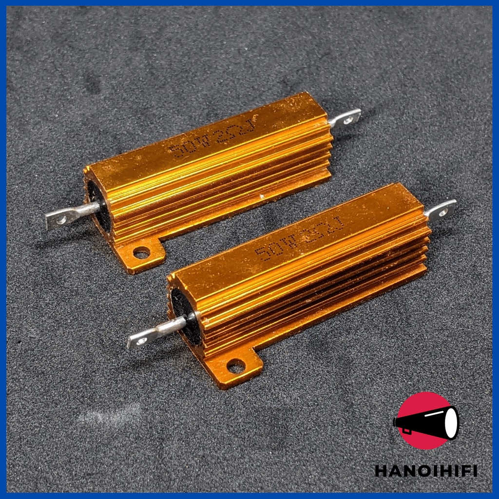 Điện trở nhôm 2ohm 50W ghép cho loa ohm thấp tránh cháy mạch