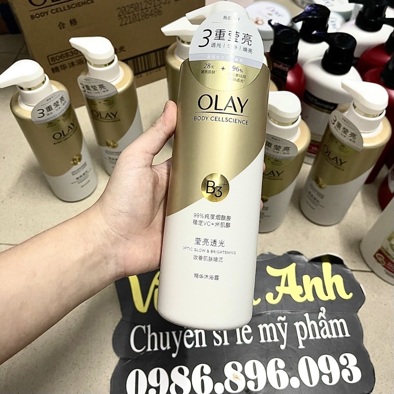 SỮA TẮM TRẮNG DA OLAY Vitamin C + B3 Mẫu Mới 500ml