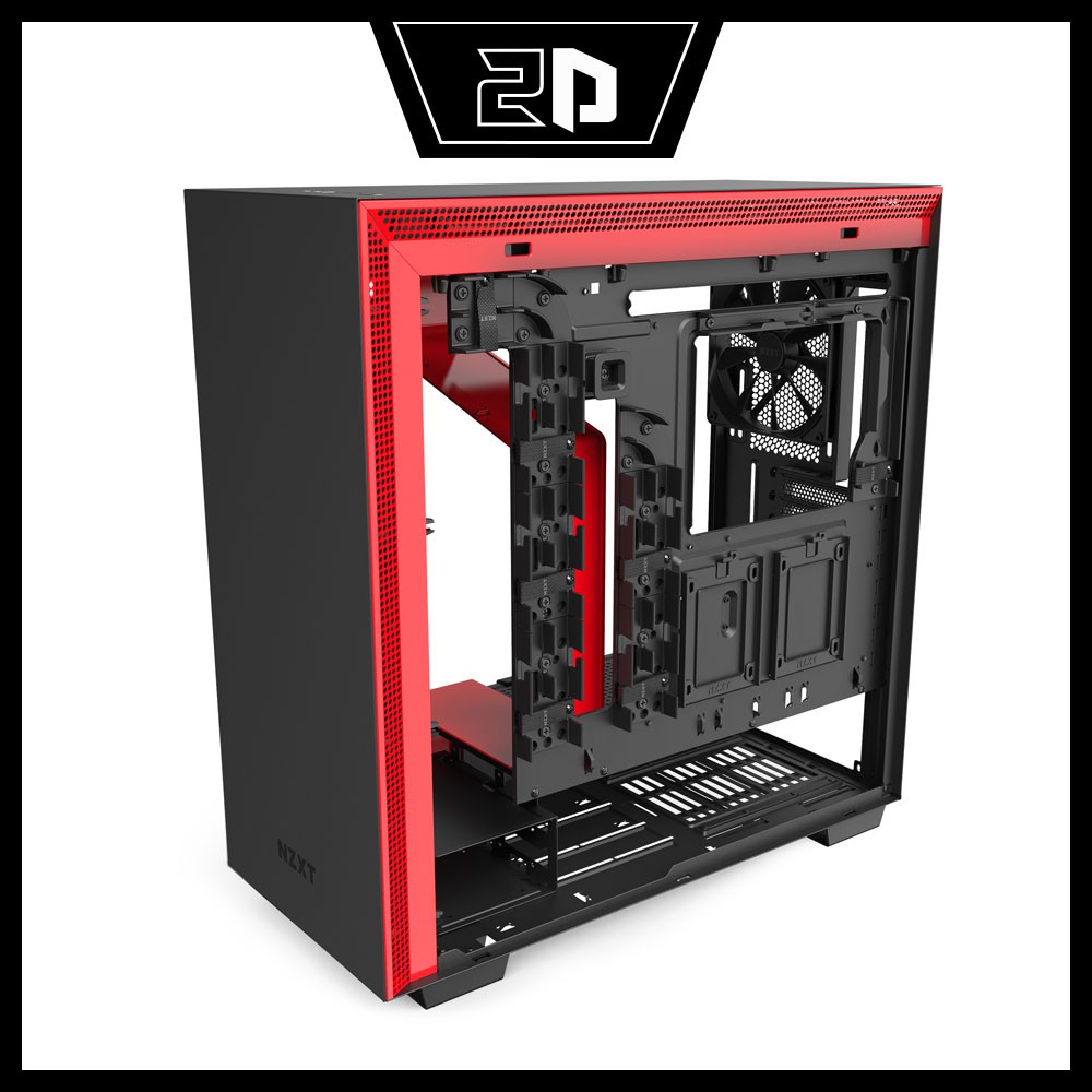 Vỏ Case NZXT H710 MATTE BLACK RED (Mini-ITX, MicroATX, ATX, EATX)