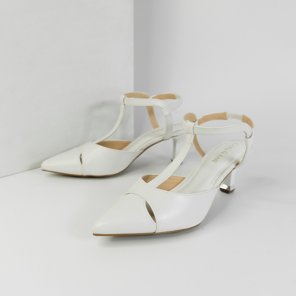 Carl & Ane - Giày cao gót Carl & Ane 2022 bít mũi kiểu dáng Hàn Quốc cao 5cm màu cà phê _ CL016