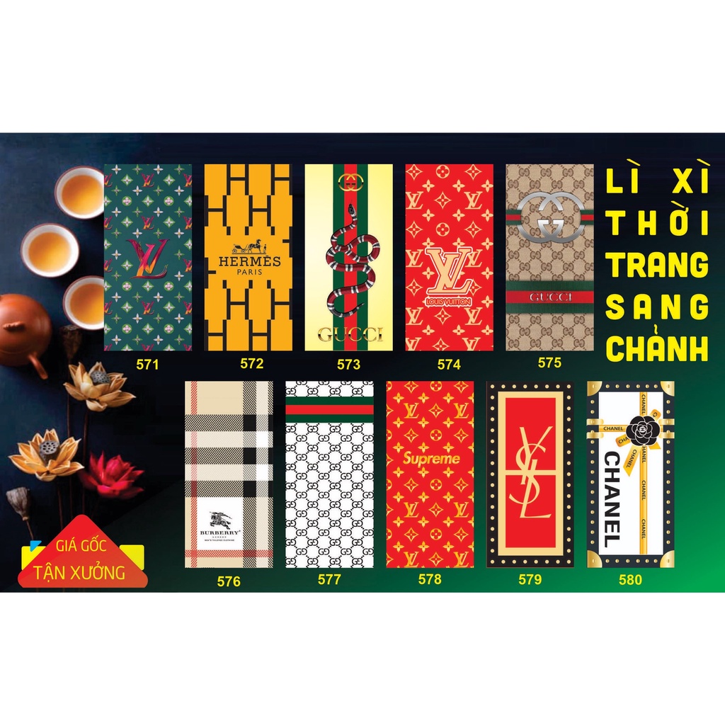 combo 10bao lì xì thương hiệu