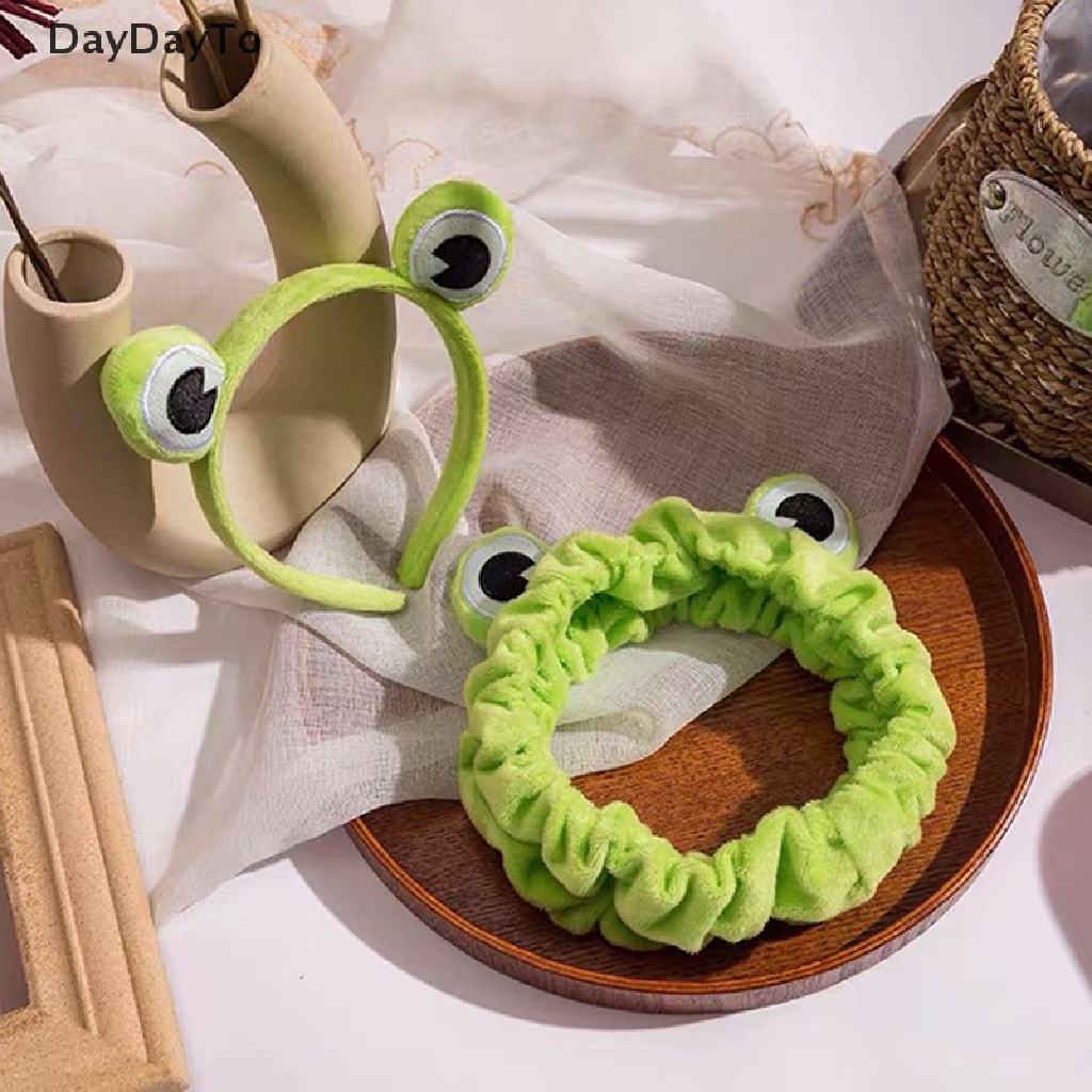 1 Băng Đô Trang Điểm Co Giãn Bản Rộng Hình Ếch Vui Nhộn Dễ Thương