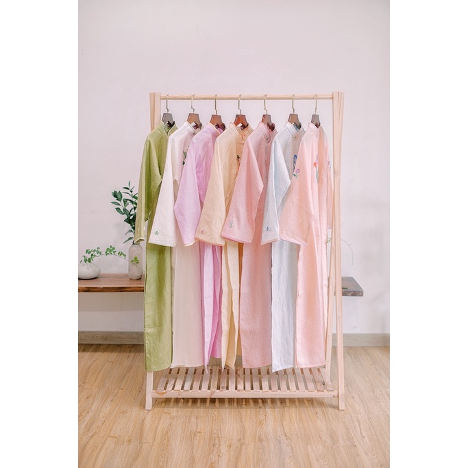 Sumire Store Áo dài linen Thêu tay Anh Hoa