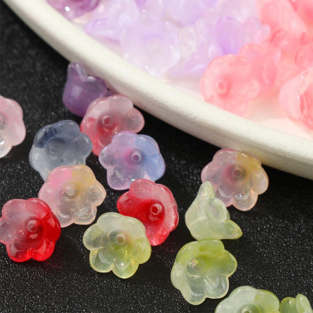 Set 50 Phụ Kiện Cài Tóc Đính Hạt Cườm Hình Hoa Thủ Công