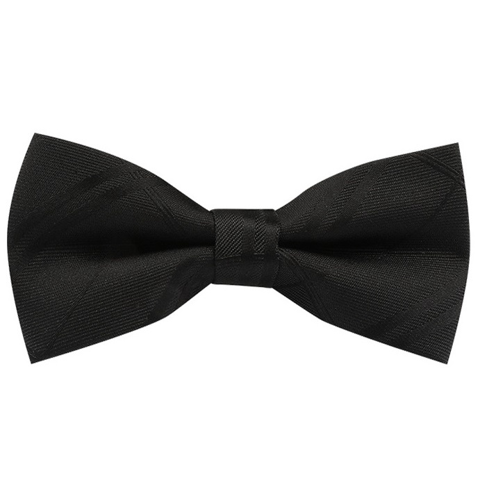Cà vạt 6cm màu đen, Nơ cài cổ, Khăn cài túi cùng màu, cavat phong cách Hàn Quốc, Cravat chú rể, dự tiệc CBC-611