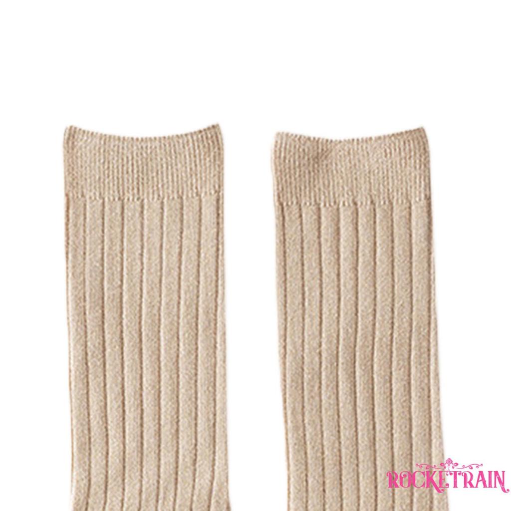 Vớ Đan Len Cao Đến Đầu Gối Màu Sắc Xinh Xắn Dành Cho Các Bé