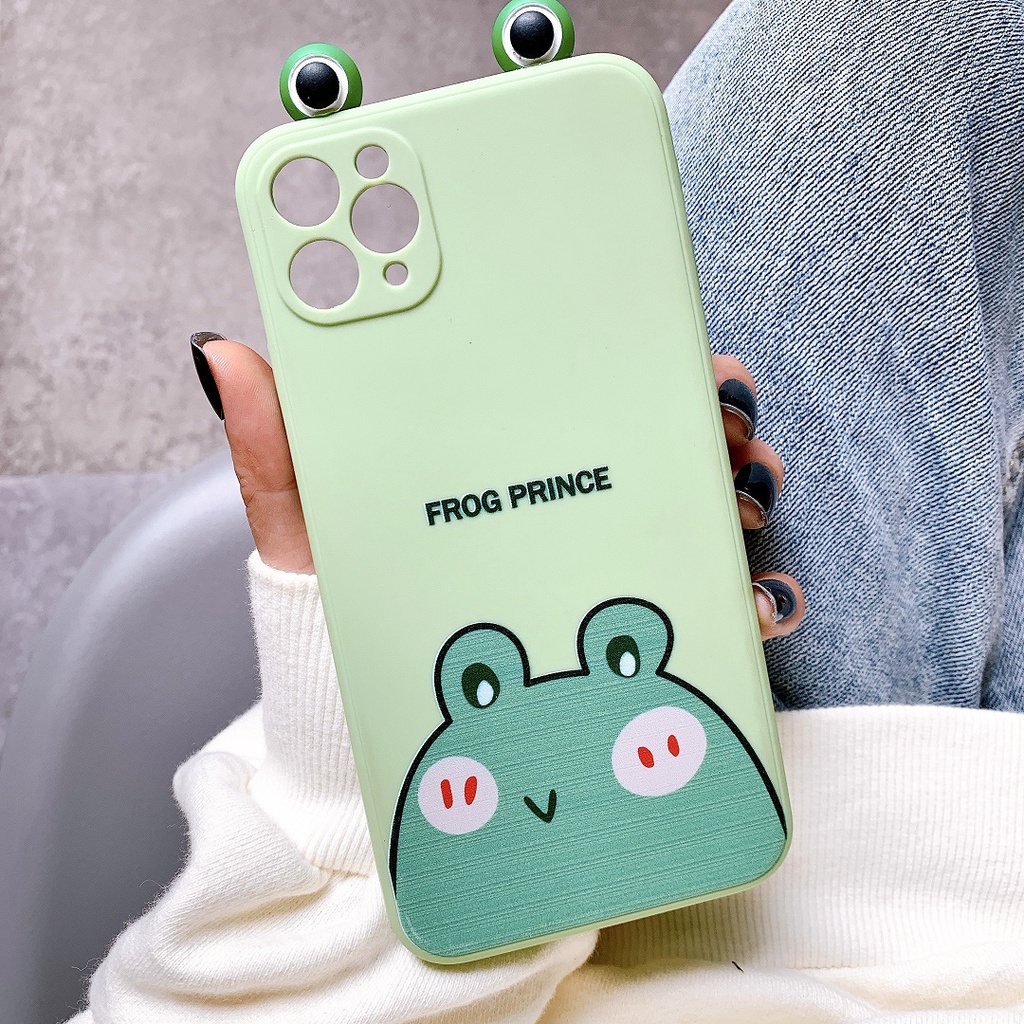 Ốp Lưng Silicon Bảo Vệ CAMERA Hình Nổi Bear x Cat x Frog - E070