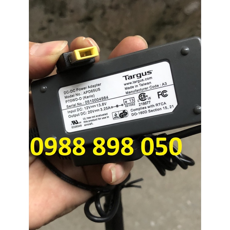 sạc chân tẩu trên ô tô cho laptop máy tính lenovo chân vuông