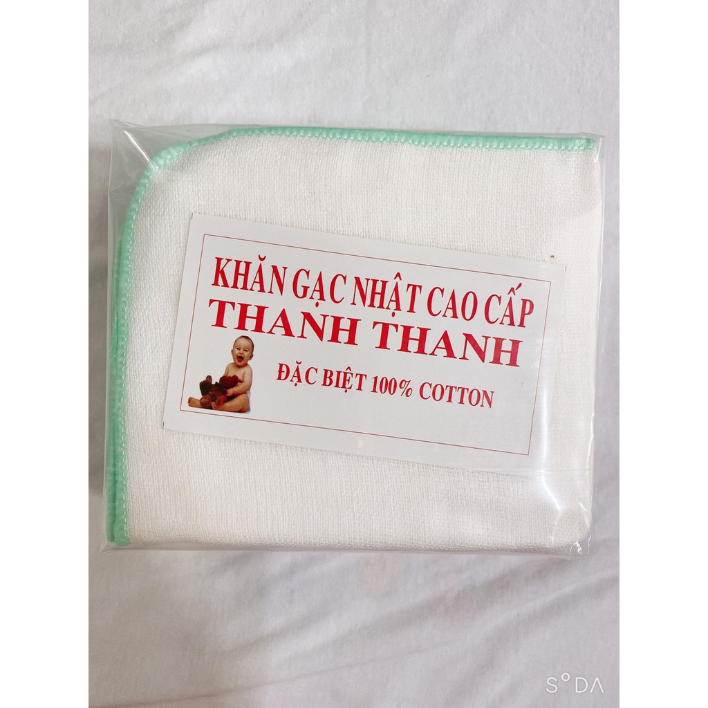 (Khăn dày) Khăn Sữa Cho Bé Sơ Sinh, Khăn Xô Nhật 5 Lớp 100% Cotton Tự Nhiên Set 10c