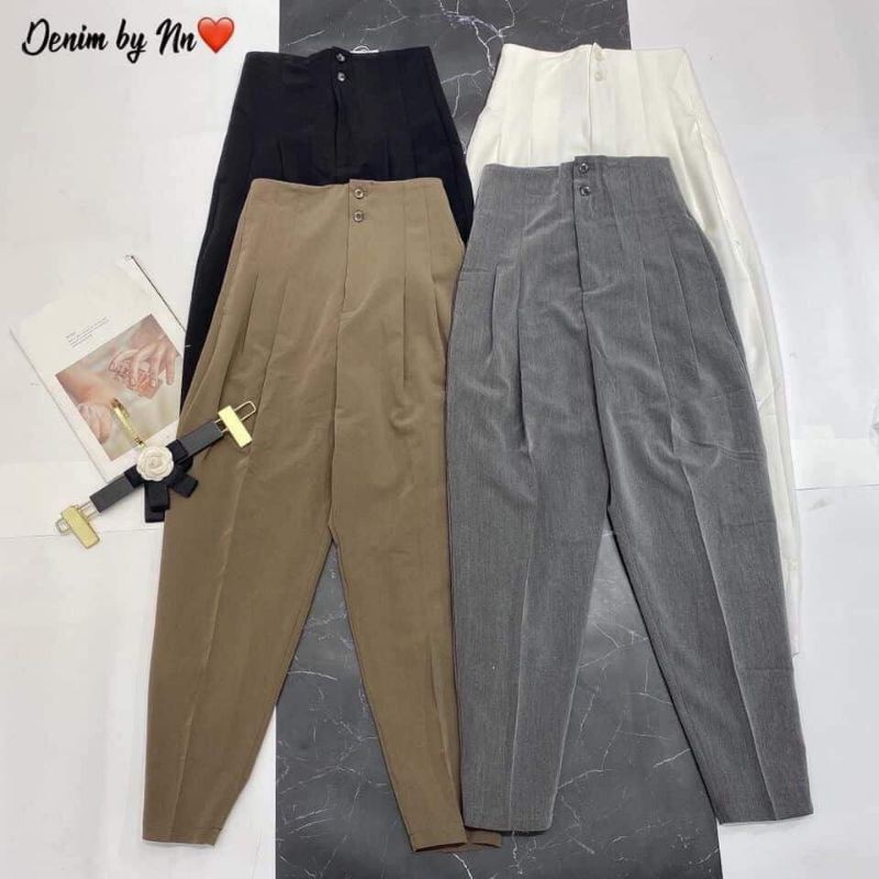 Quần baggy công sở cạp cao #2 nút loại đẹp (sẵn hàng) | BigBuy360 - bigbuy360.vn