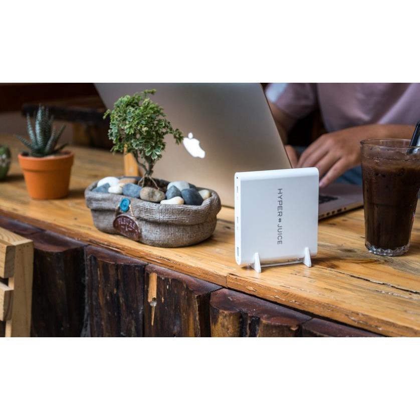 SẠC MACBOOK HYPERJUICE 87W DUAL USB-C /QC4.0 TÍCH HỢP USB-A QC3.0