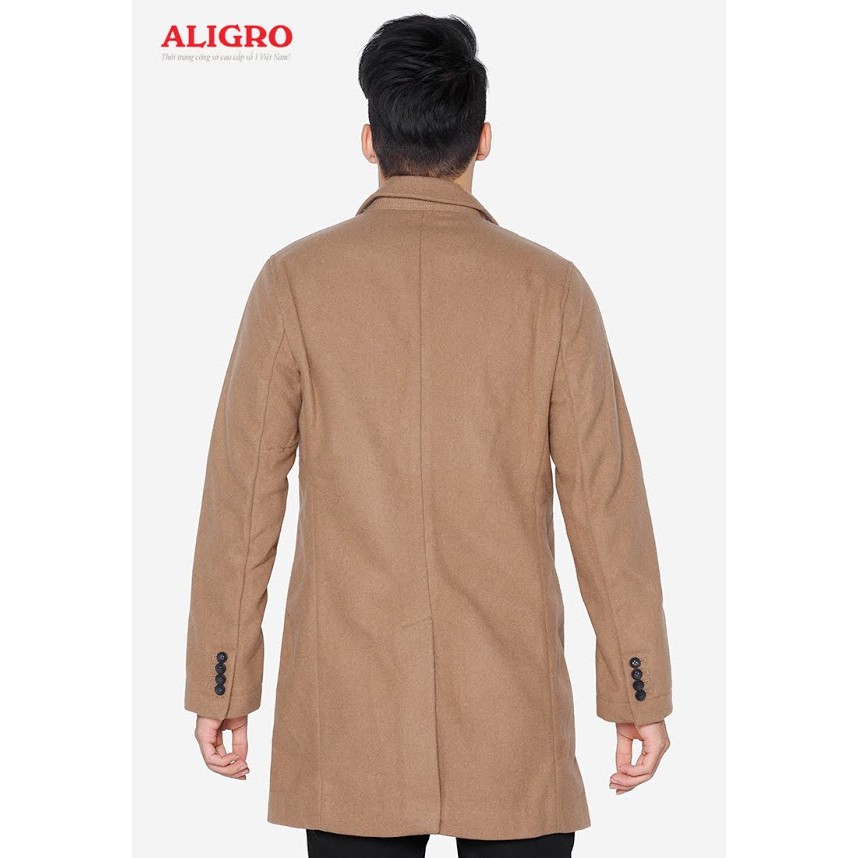 Áo khoác măng tô dạ nam aligro dáng dài MT2
