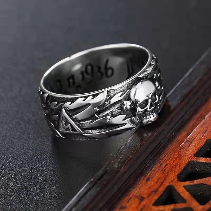 (MớI) Nhẫn HợP Kim HìNh ĐầU Lâu Phong CáCh Gothic