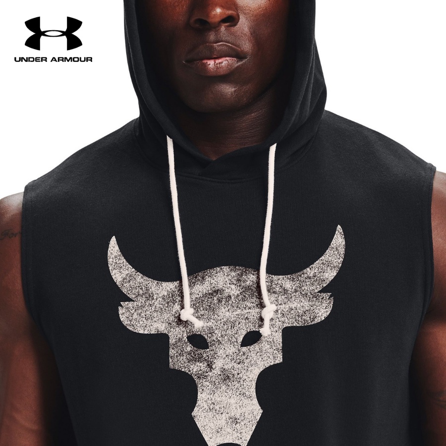 Áo ba lỗ có nón thể thao nam Under Armour Project Rock Terry - 1367108-001