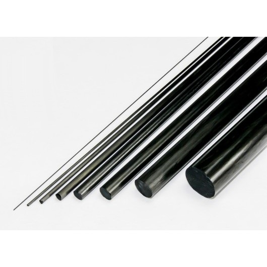 Que carbon, thanh carbon đặc ruột 1mm,1.5mm, 2mm, 3mm, 4mm, 5mm, 6mm (dài 1 mét) gia cố máy bay, làm diều...- Luân Air