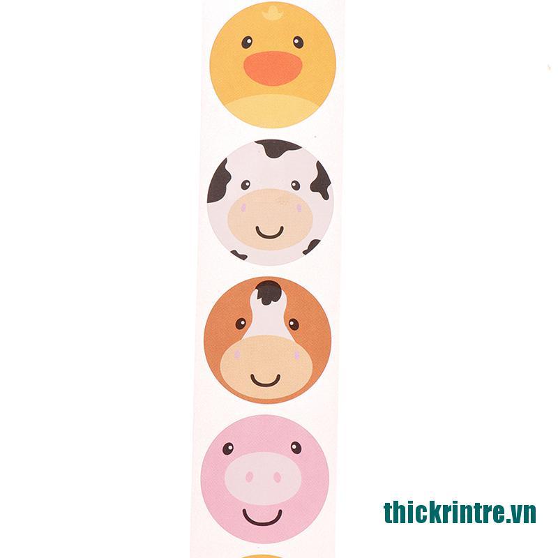 (Mới) 500 Miếng Dán Hình Động Vật Nông Trại Cho Bé