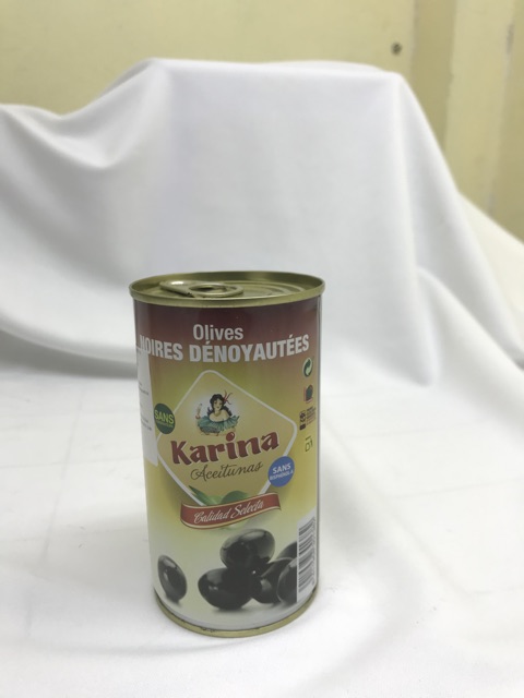 350g - Vừa 1 Đĩa gia đình - Quả oliu đen tách hạt Tây Ban Nha Karina - Quả oliu ăn trực tiếp hoặc làm salad 350g Karina