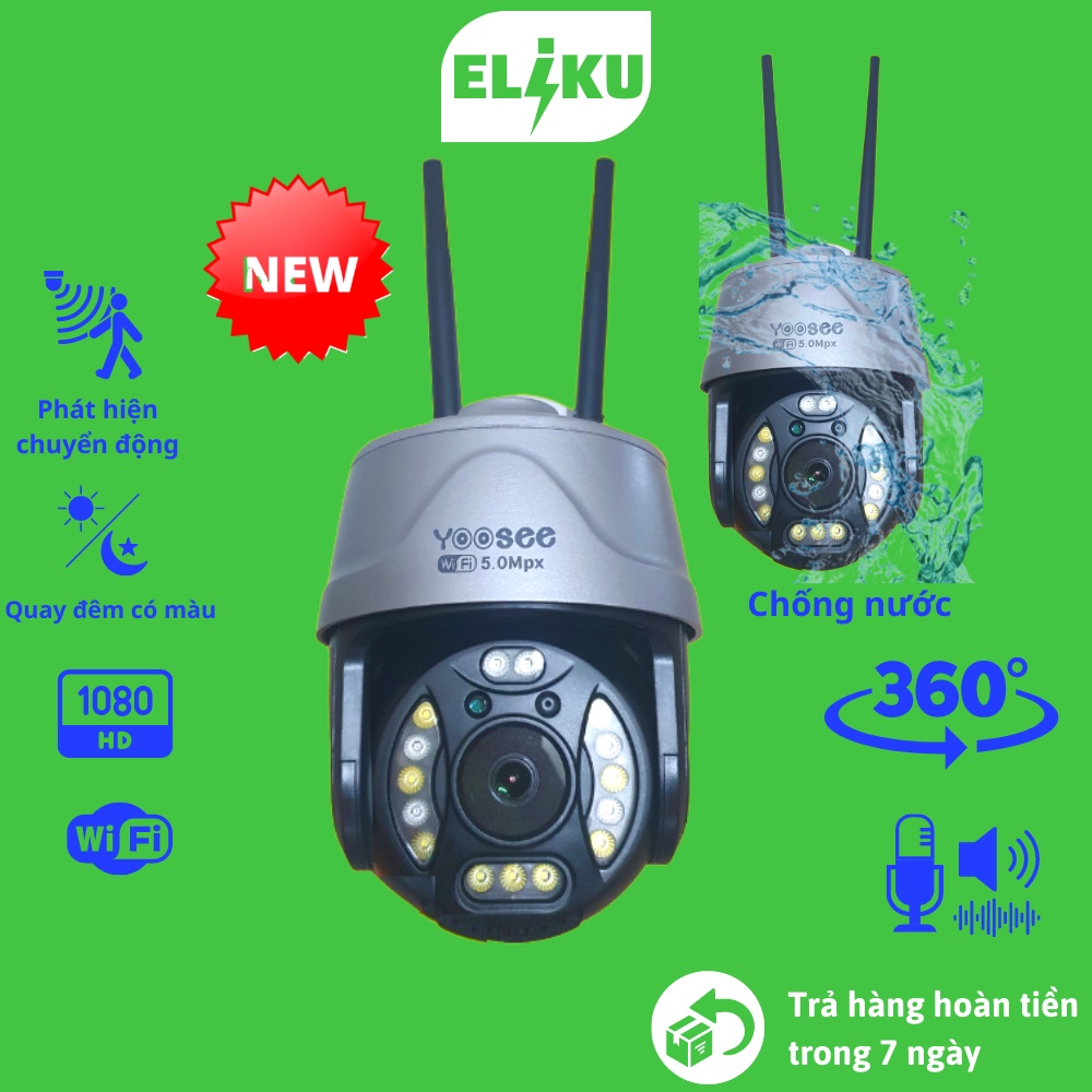 Camera wifi Yoosee 3.0 mpx camera ngoài trời 360 độ PTZ Full HD giám sát quay đêm có màu