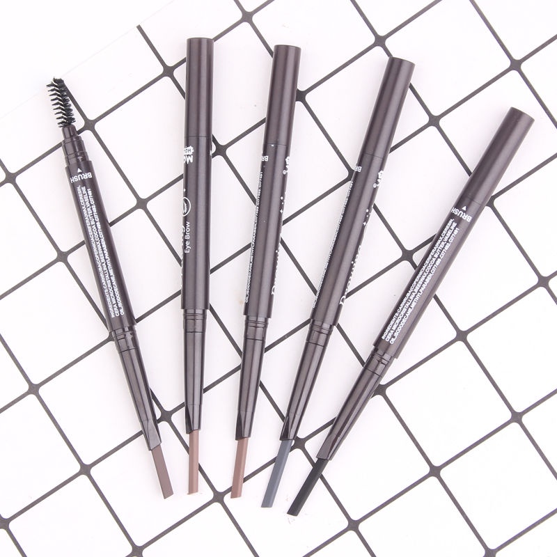 Chì kẻ mày hai đầu chống bám mồ hôi và nước không lem thiết kế đầu xoay tự động đa năng