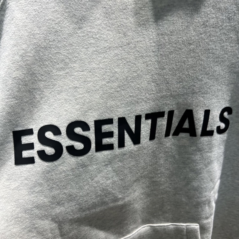 Áo hoodie Fear Of God Essentials SS20 Oatmeal bản cao cấp, Áo khoác nỉ FOG Essentials 3D silicon nỉ bông