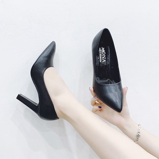 Giày cao gót nữ đế trụ cao 8cm - D666